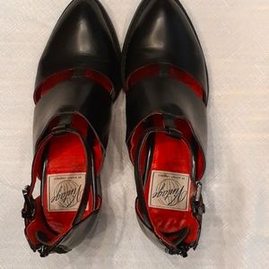 Black satin leather Carina Jeffrey Campbell heels